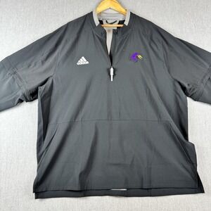 Adidas Baseball Ravens Pullover Jacket 2XL Removable Sleeves Black Embroidered